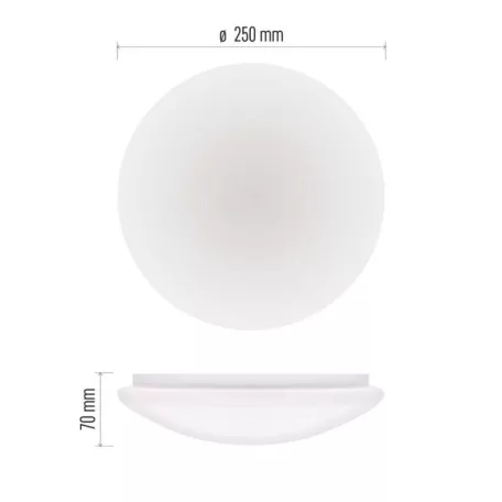 LED mennyezeti lámpatest TIVI, A CLASS, kerek, fehér 5,2W, IP44, Természetes fehér