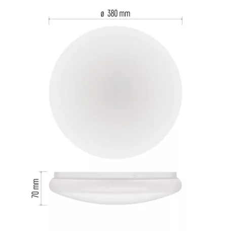 LED mennyezeti lámpatest TIVI, A CLASS, kerek, fehér 11W, IP44, Természetes fehér