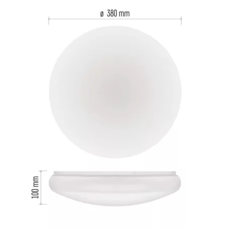 LED mennyezeti lámpatest TIVI, A CLASS, kerek, fehér 19W, IP44, Természetes fehér