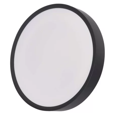 LED felületi lámpatest RORI kerek, fekete, 17W, CCT