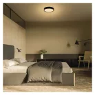 LED felületi lámpatest RORI kerek, fekete, 17W, CCT