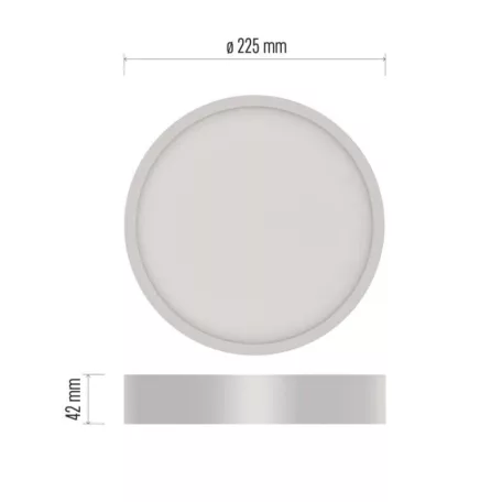 LED-es felületi lámpatest NEXXO, kerek, fehér, 21W, semleges fehér