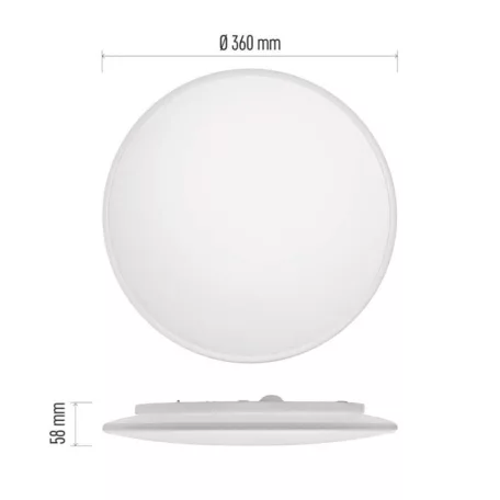 EMOS LED mennyezeti lámpa ALVI 24W 80-1920lm dimm. állítható színhőmérséklet