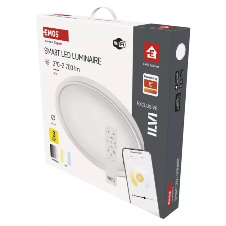 Okos LED mennyezeti lámpatest GoSmart, kör alakú, 45W, CCT, dimmelhető, WiFi