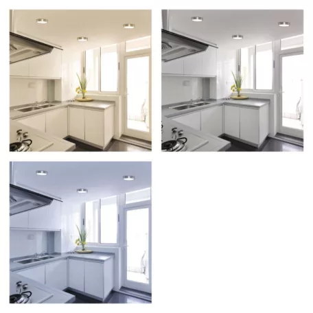LED felületi lámpatest NEXXO, kerek, ezüst, 12,5W, CCT