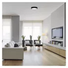 LED felületi lámpatest NEXXO, kerek, fekete, 21W, CCT