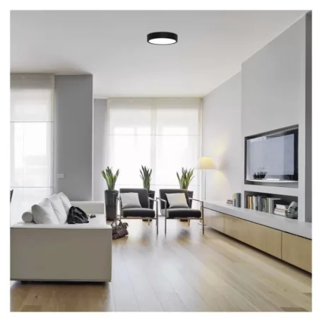 LED felületi lámpatest NEXXO, kerek, fekete, 21W, CCT