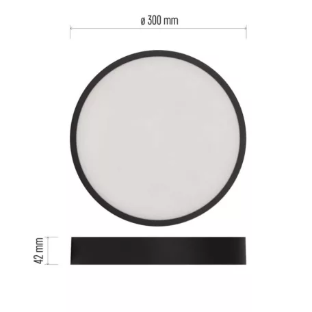 LED felületi lámpatest NEXXO, kerek, fekete, 28,5W, CCT