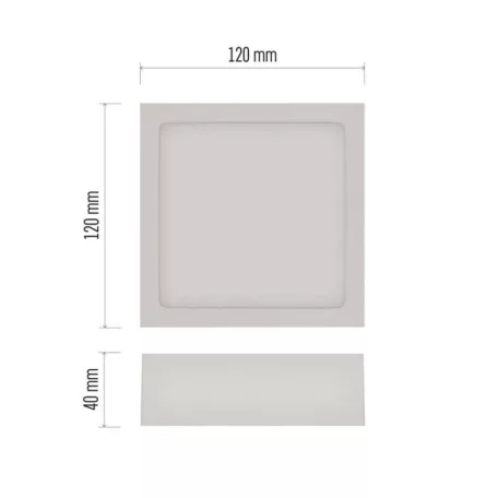 LED felületi lámpatest NEXXO, négyzet, fehér, 7,6W,Természetes fehér
