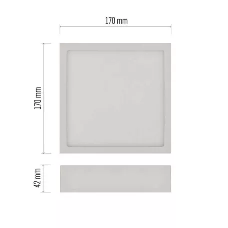 LED felületi lámpatest NEXXO, négyzet, fehér, 12,5W,Természetes fehér