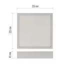 LED felületi lámpatest NEXXO, négyzet, fehér, 21W, CCT