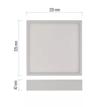 LED felületi lámpatest NEXXO, négyzet, fehér, 21W, CCT