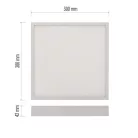 LED felületi lámpatest NEXXO, négyzet, fehér, 28,5W, CCT
