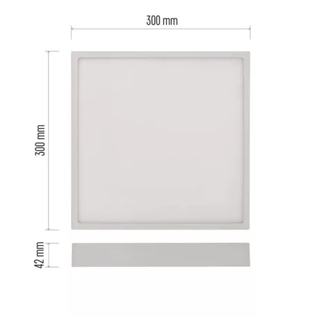 LED felületi lámpatest NEXXO, négyzet, fehér, 28,5W,Természetes fehér