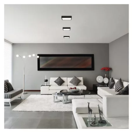 LED felületi lámpatest NEXXO, négyzet, fekete, 12,5W, CCT