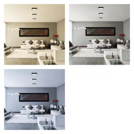 LED felületi lámpatest NEXXO, négyzet, fekete, 12,5W, CCT