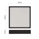 LED felületi lámpatest NEXXO, négyzet, fekete, 21W, CCT