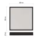 LED felületi lámpatest NEXXO, négyzet, fekete, 28,5W, CCT