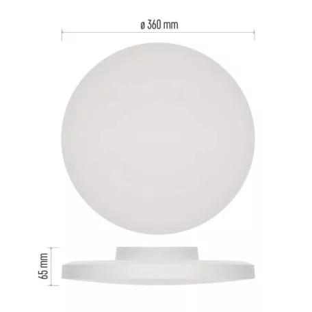 LED felületi lámpatest DIONI kerek, fehér, 18W, CCT