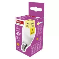   LED izzó Classic Mini Globe / E14 / 4,2 W (40 W) / 470 lm / Meleg fehér