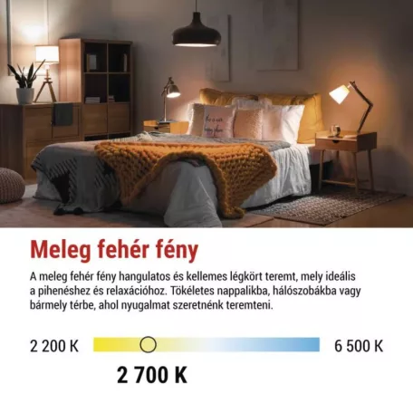 LED izzó Classic gyertya / E14 / 2,2 W (25 W) / 250 lm / Meleg fehér