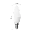LED izzó Classic gyertya / E14 / 6,5 W (60 W) / 806 lm / Természetes fehér