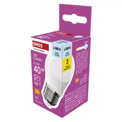   LED izzó Classic Mini Globe / E27 / 4,2 W (40 W) / 470 lm / Hideg fehér