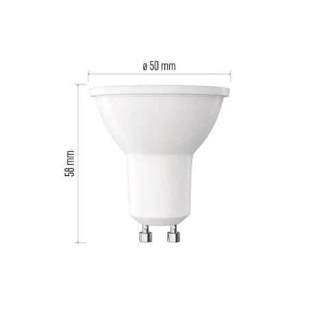 LED izzó Classic MR16 fehér/ GU10 / 7 W (72 W) / 1000 lm / Meleg fehér