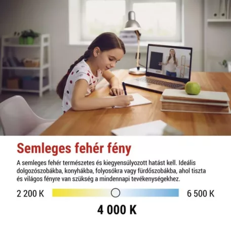 LED izzó Classic MR16 fehér/ GU10 / 7 W (72 W) / 1000 lm / Természetes fehér