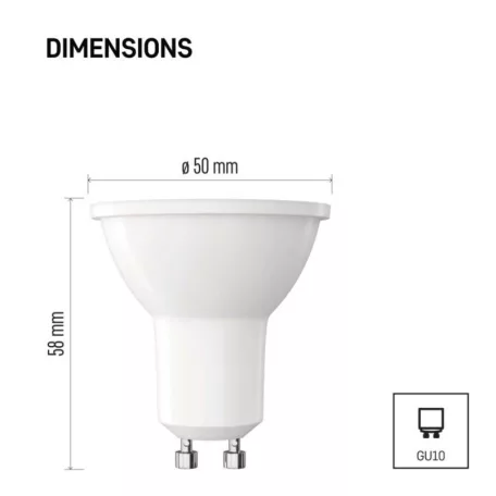 LED izzó Classic MR16 / GU10 / 7 W (60 W) / 806 lm / természetes fehér