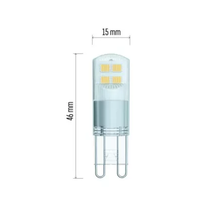 LED izzó Classic JC / G9 / 1,9 W (22 W) / 210 lm / természetes fehér