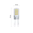 LED izzó Classic JC / G9 / 2,5 W (32 W) / 350 lm / természetes fehér