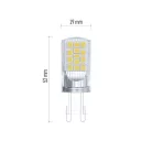 LED izzó Classic JC / G9 / 4 W (40 W) / 470 lm / természetes fehér
