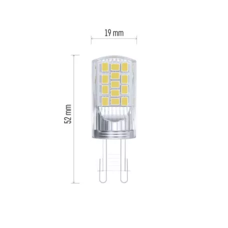 LED izzó Classic JC / G9 / 4 W (40 W) / 470 lm / természetes fehér
