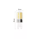 LED izzó Classic JC / G9 / 4,2 W (40 W) / 470 lm / Természetes fehér / 2 pcs