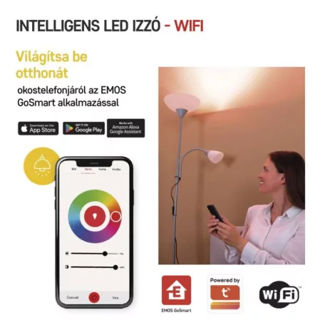LED izzó GoSmart A60 / E27 / 11 W (75 W) / 1 050 lm / RGB / dimmelhető / WiFi