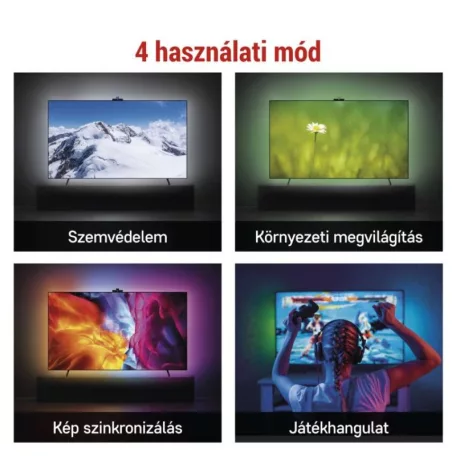 GoSmart Ambient LED RGB világítás TV-hez 75“ (189 cm)