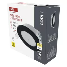 LED reflektor LORI fekete, kerek, 4,5W CCT