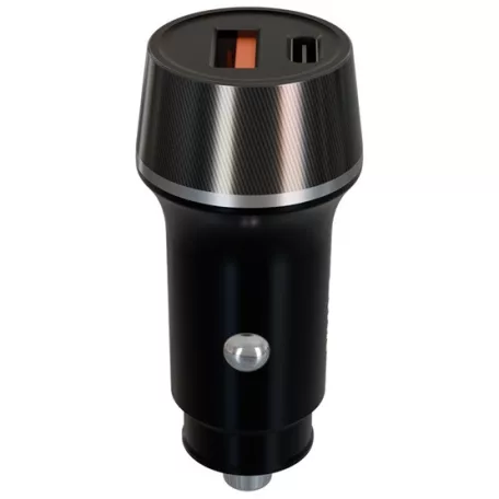 AVAX CC304B CARLY USB-C (PD3.0)+USB-A (QC) 38W autós töltő, fekete