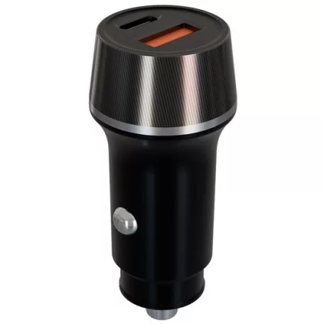 AVAX CC304B CARLY USB-C (PD3.0)+USB-A (QC) 38W autós töltő, fekete