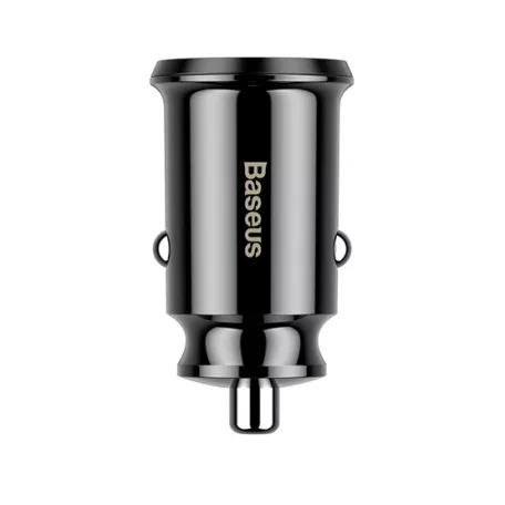 Baseus Grain autóstöltő 3,1 A, 2×USB Type-A, fekete