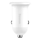 Baseus Grain Pro autóstöltő 24W, 2×USB Type-A, fehér