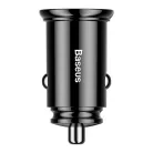 Baseus Circular Plastic autós gyorstöltő 30W, 2×USB Type-A, fekete
