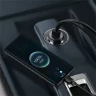 Baseus Share Together PPS autós gyorstöltő 120W, 3×USB Type-A + USB Type-C, beépített kábel, 1,5 m, szürke