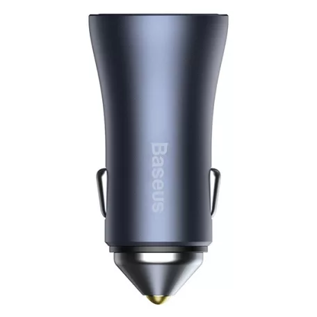 Baseus Golden Contactor Pro autós gyorstöltő 40W, USB Type-A + USB Type-C, szürke