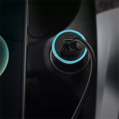 Baseus Golden Contactor Pro autós gyorstöltő 40W, USB Type-A + USB Type-C, szürke