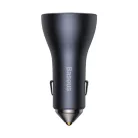 Baseus Golden Contactor Pro Triple autós gyorstöltő 65W, USB Type-A + 2×USB Type-C, szürke