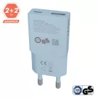 AVAX CH641LB NANO SLIM 30W töltő adapter USB-C (PD3.0)+USB-A (QC3.0), világoskék