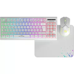   MARVO Loot 30 billentyűzet+egér+egérpad combo - Fehér - UK /Membrán/