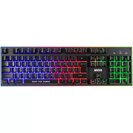 MARVO Loot 40 billentyűzet+egér+egérpad+fejhallgató combo - Fekete - UK /Membrán/